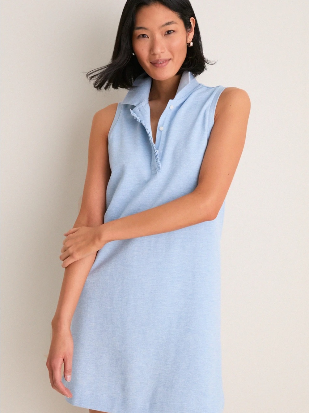 Tuckernuck Light Blue Pique Margaret Polo Dress M nwot